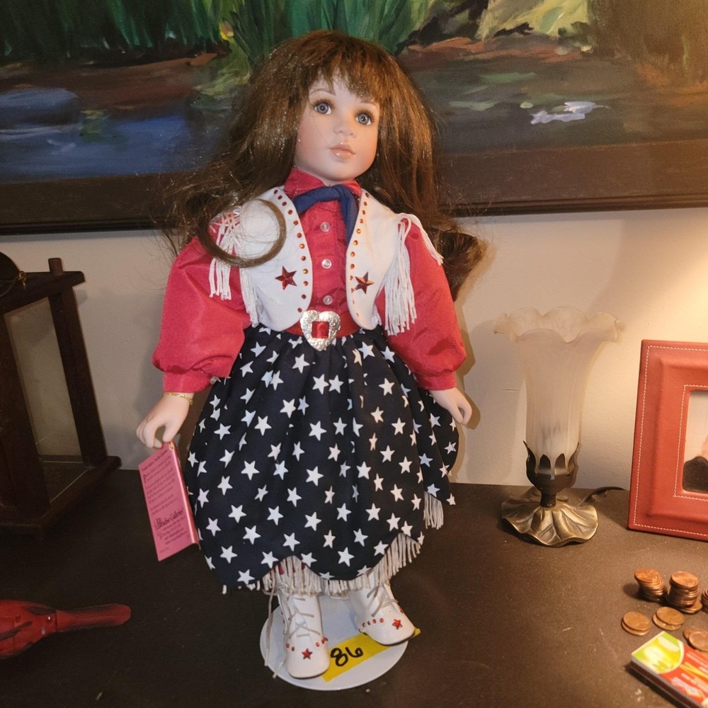 Paradise Galleries Timeless Moments Great American Country Girl Doll, Glory 16"